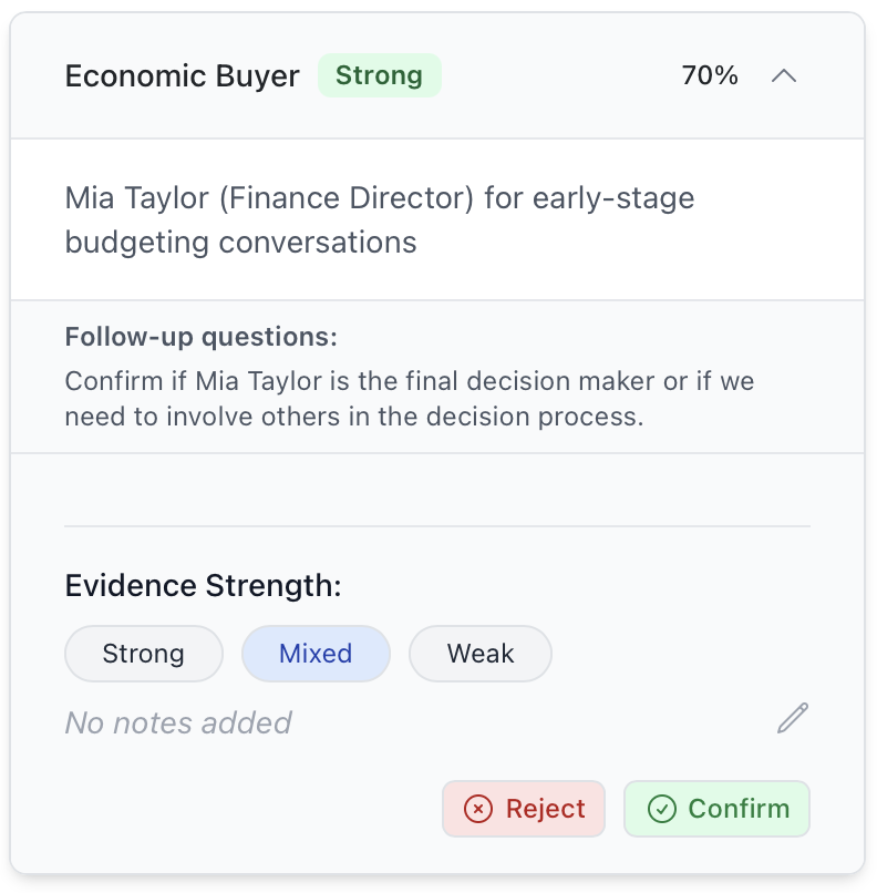 Framework component cards